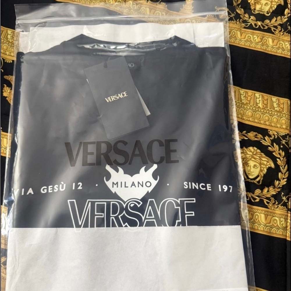 Versace Black and Red Medusa T-Shirt
